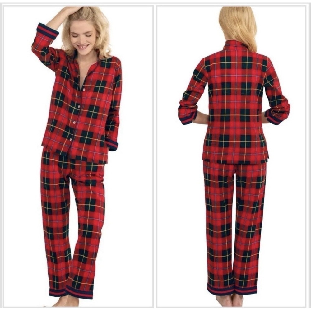 Gretchen Scott Pajamas Plaidly Cooper Plaid PJ Set Size Sz‎ S